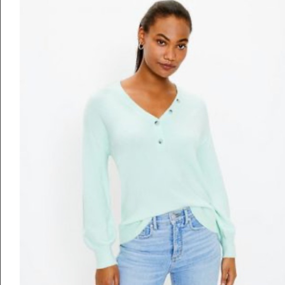 LOFT Sweaters - Soft knit henley sweater